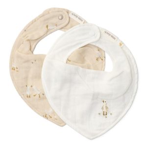 SET 2 BANDANAS MUSELIN NEWBORN LITTLE DUTCH