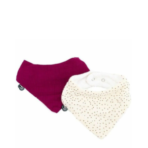 Babero Domiva Rosa Algodón 2 Piezas (2 Unidades)